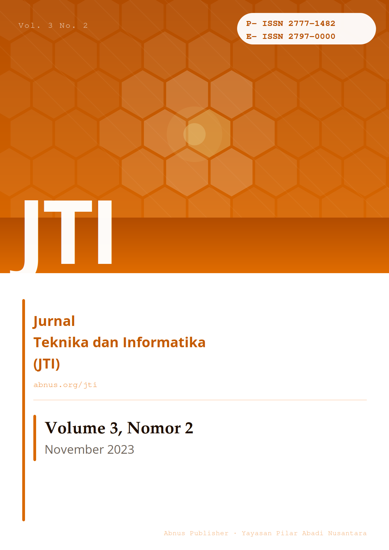 					View Vol. 3 No. 2 (2023): November
				